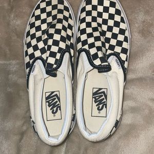 Checkered Vans Slip-ons